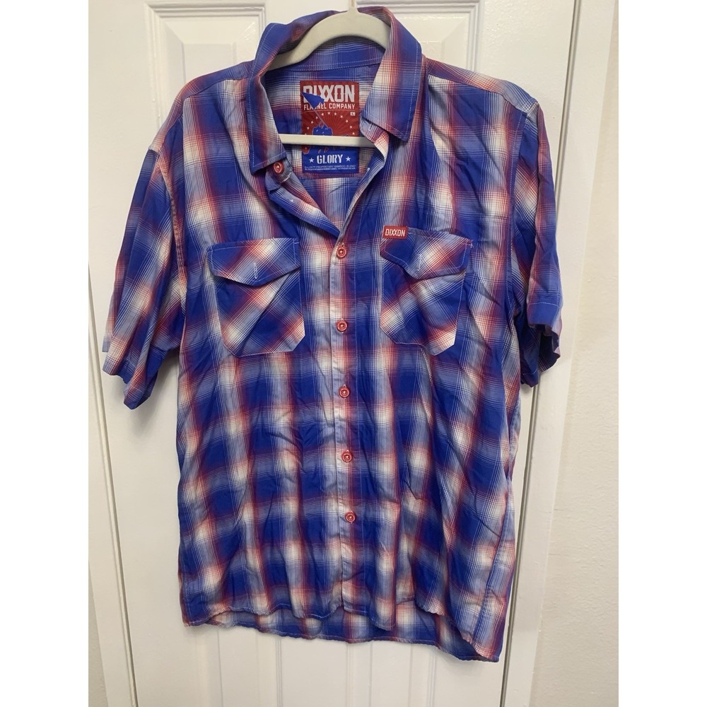 Dixxon Men's Blue Bamboo The Glory USA Casual Button Down Shirt Size Large